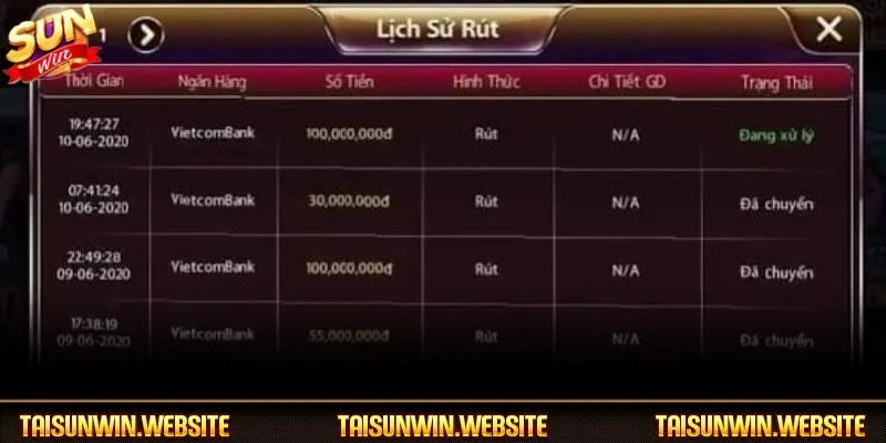 Quy định và điều kiện rút tiền SUNWIN mới nhất